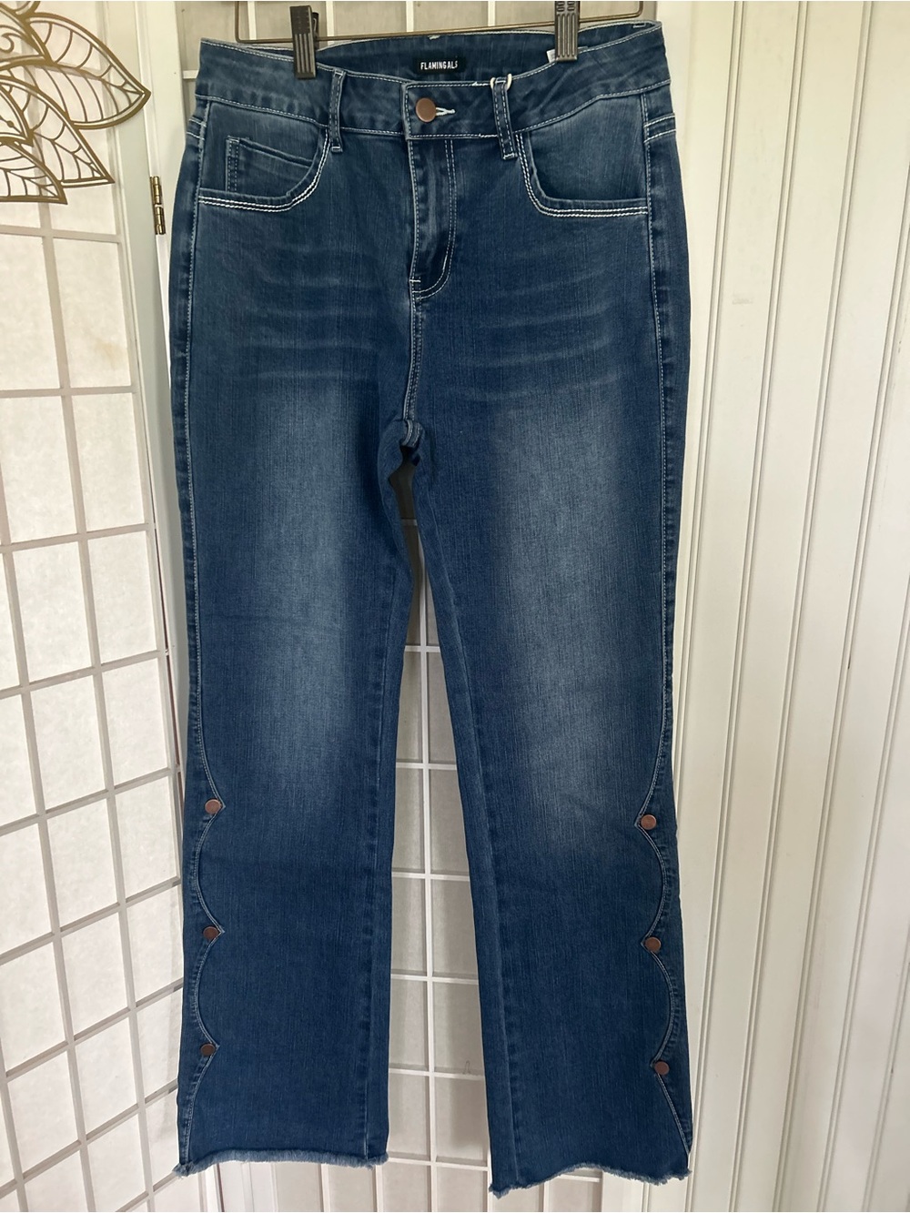 Flamingals Tall Girl Side-Button Stretch Jeans NWT Medium US 8–10